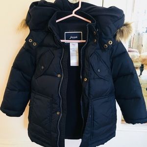 Jacadi down puffer (boys) size 4. Navy blue.
